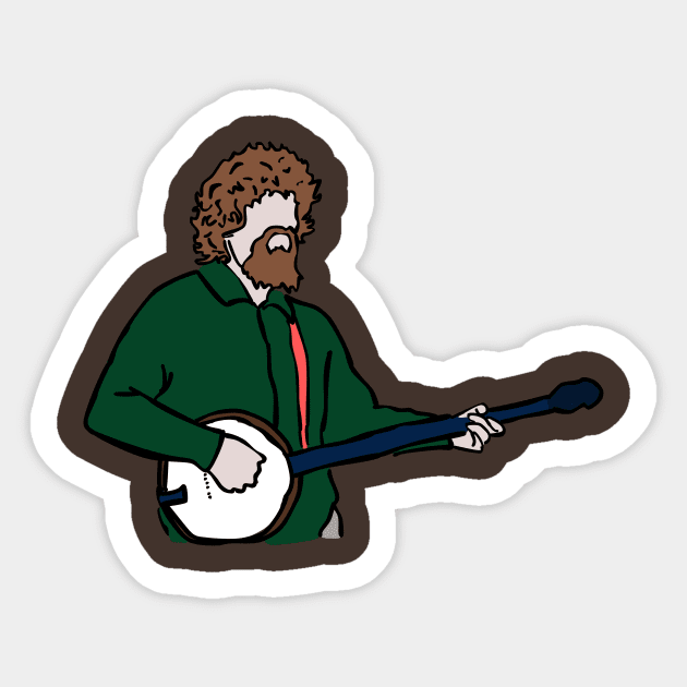 The Late Great Luke Kelly - Dubliners Tribute Sticker by Melty Shirts